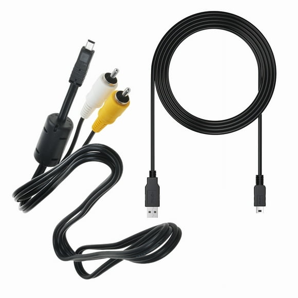 USB Data AV A/V Audio Video TV Cable Cord Compatible with Sanyo Camera Xacti VPC-E760 